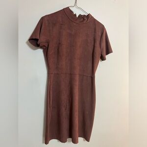 ALTARD STATE women’s dress, brown mini dress suede